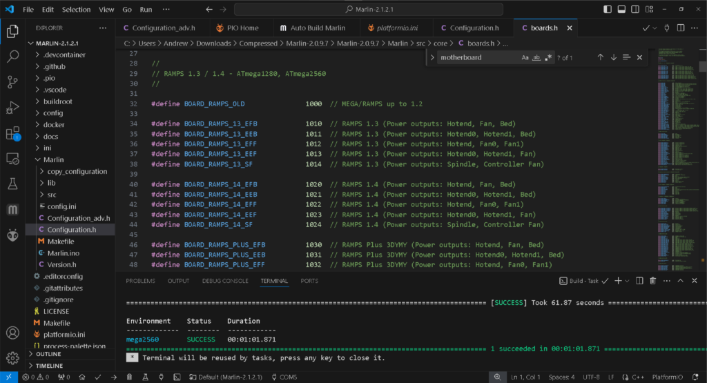 Amiable boards for ramps 1.4/1.6 in marlin firmware